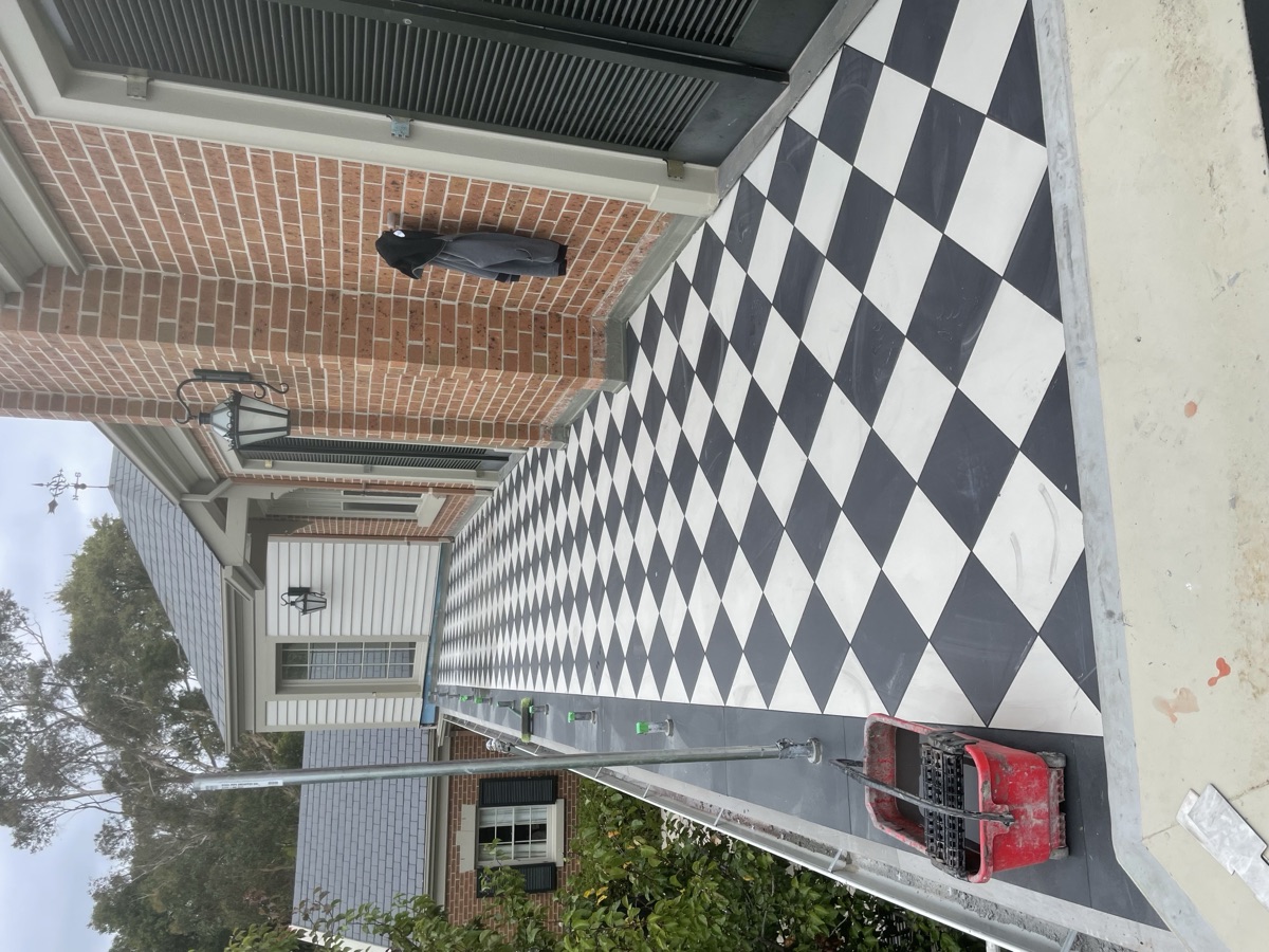 Balcony regrouting result - professionally restored balcony tiles