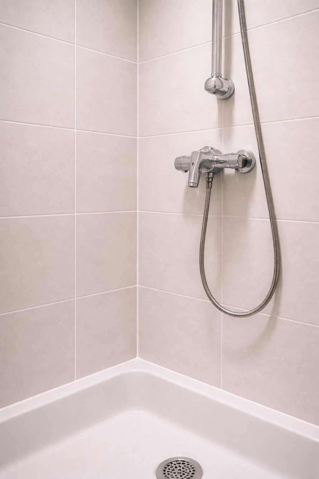 After - Clean resealed shower